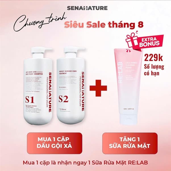 Cặp Dầu gội xả Senanature - Hàng công ty
